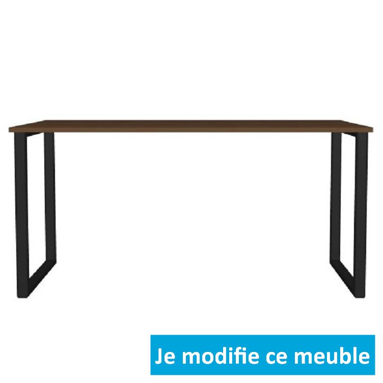 Mesa grande de madera negra personalizada