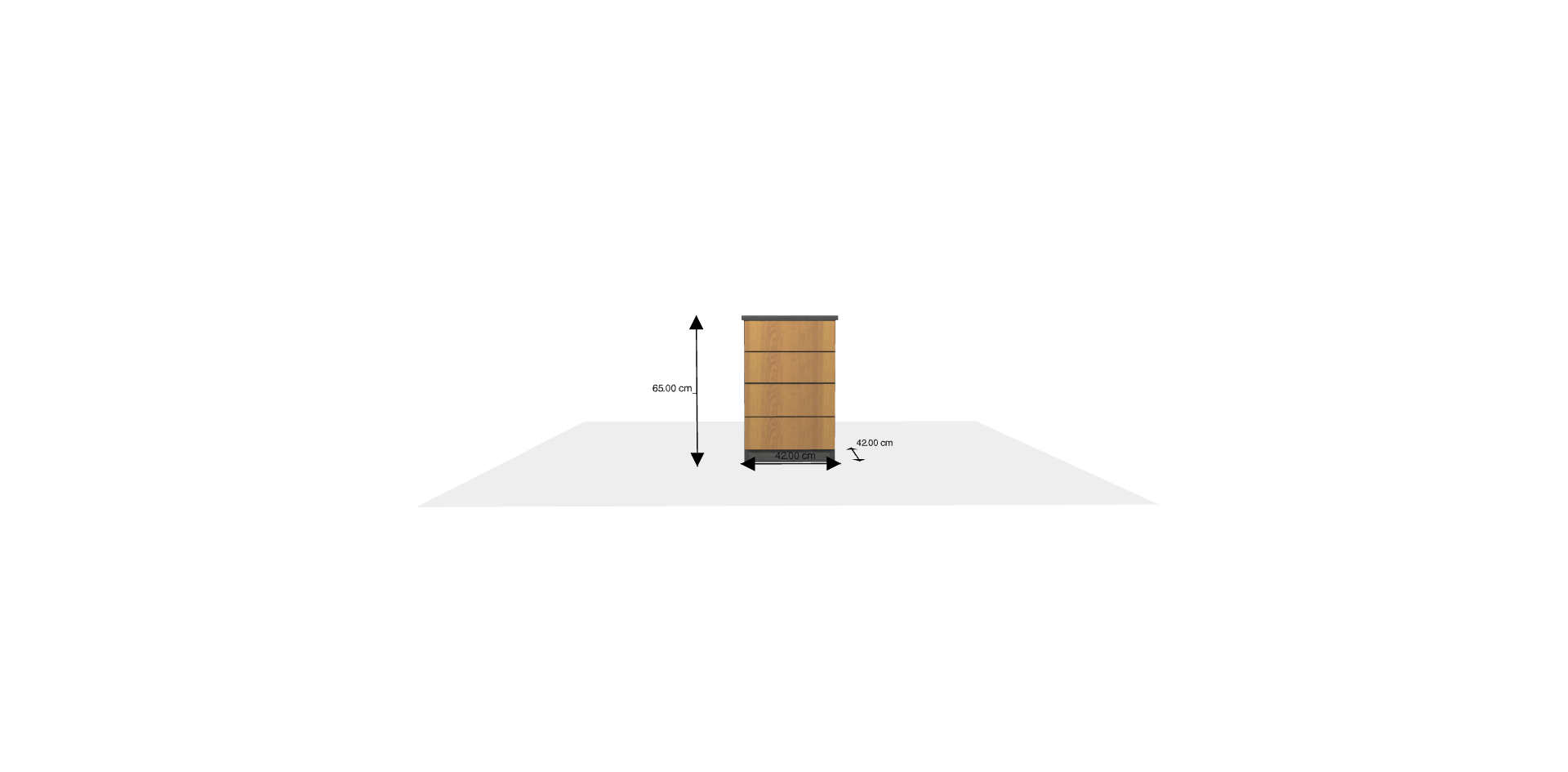Mueble a medida según su configuración : Mesilla - Aparador / Cómoda / Mueble bajo-Dimensions L=40 cm H=66 cm P=38.1 cm
