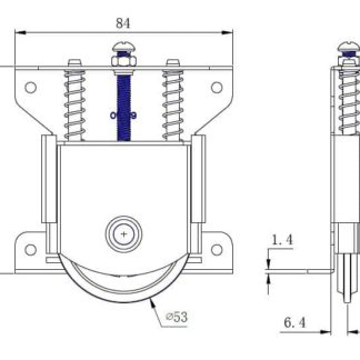 rueda para puerta