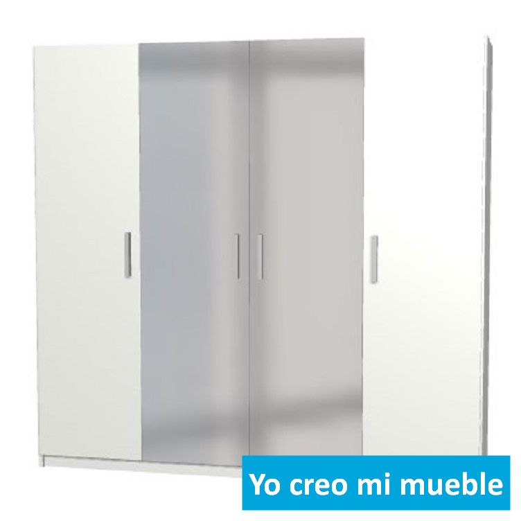 Armario con puertas abatibles blano