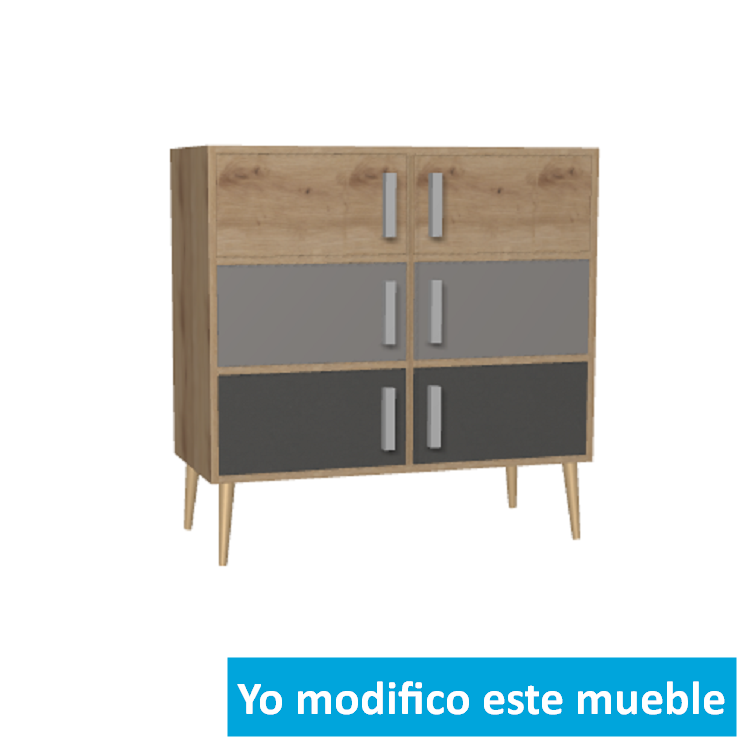 Alacena en madera gris