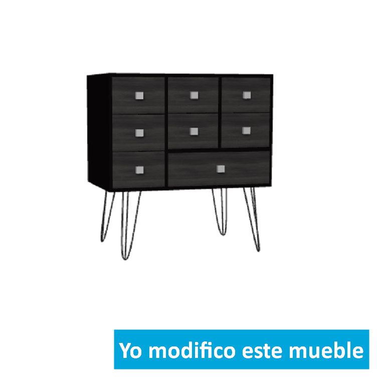 Alacena en madera negro