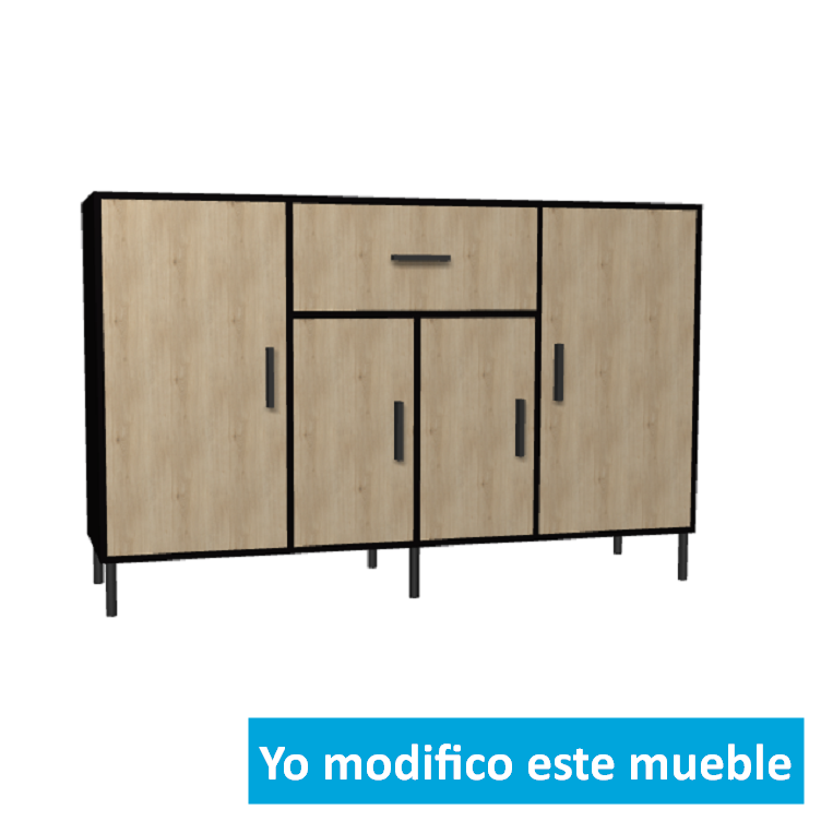 Alacena en madera negro