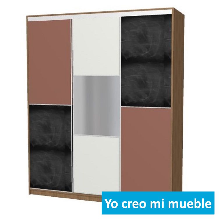 Armario de puertas correderas en "pizarrón negro"