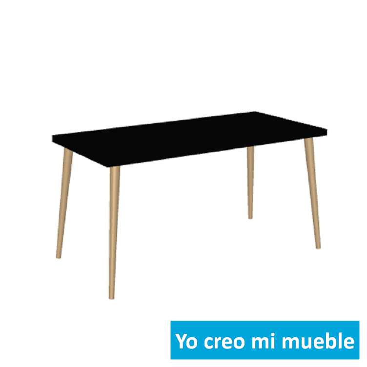mesa a comer negra