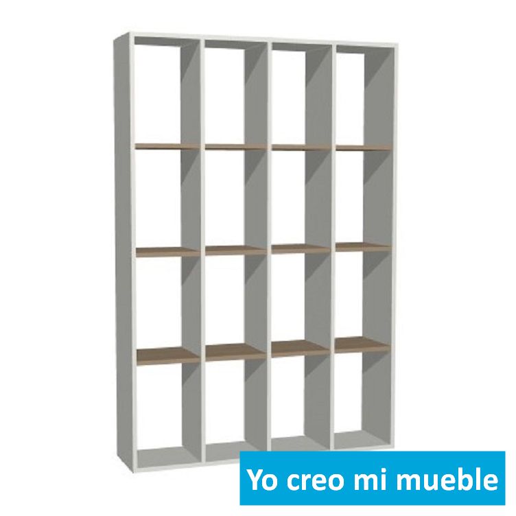 librería y estantería blanca