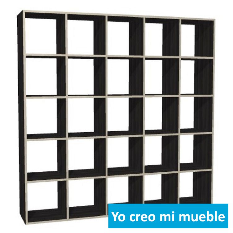librería y estantería negra