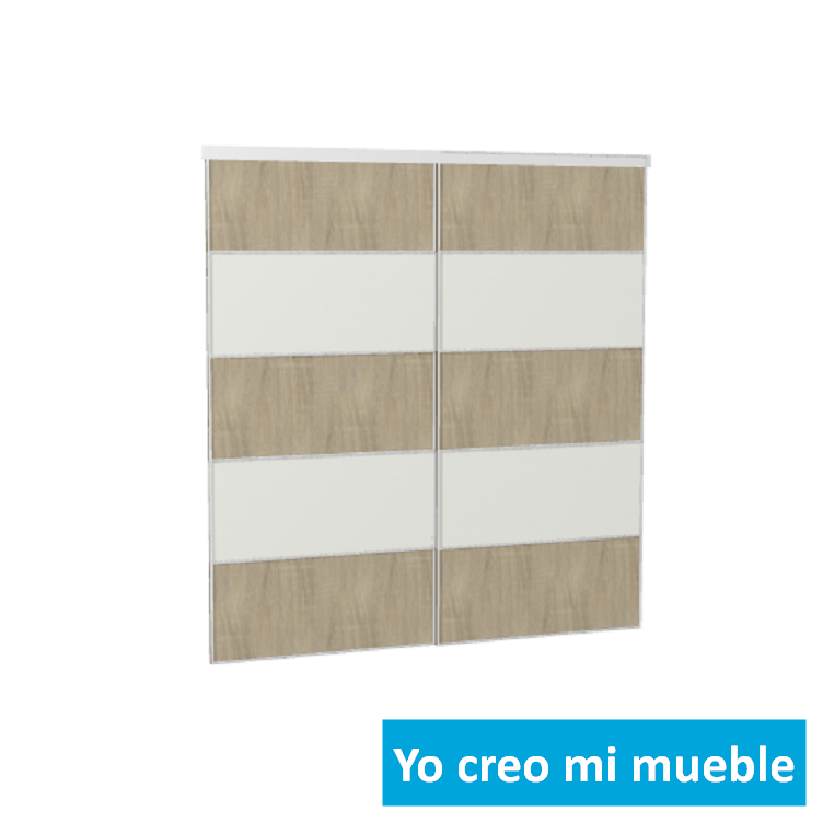 puertas correderas en madera y blancas