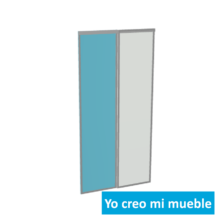 puertas correderas azul y bancas