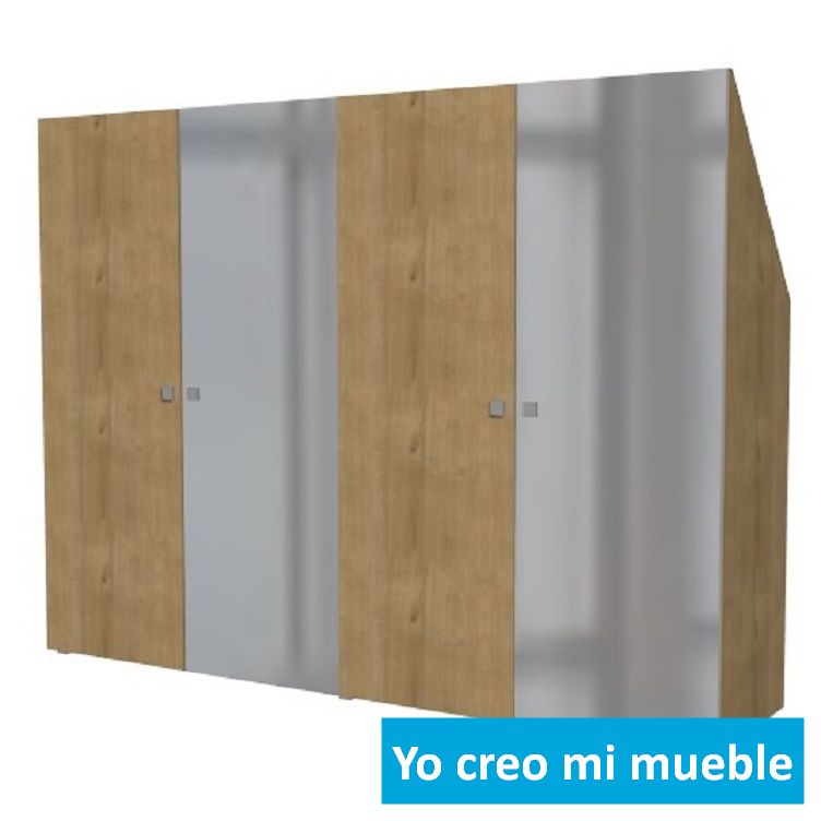 mueble para buhardillas en madera