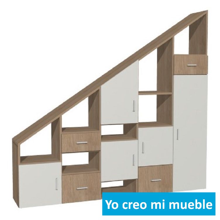 mueble bajo pendiente a la derecha blanco y en madera