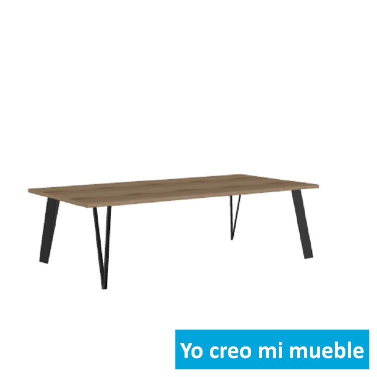 mesa de centro en madera