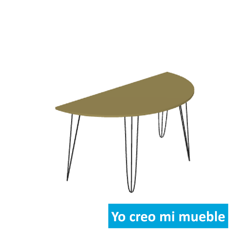 mesa semi-redonda