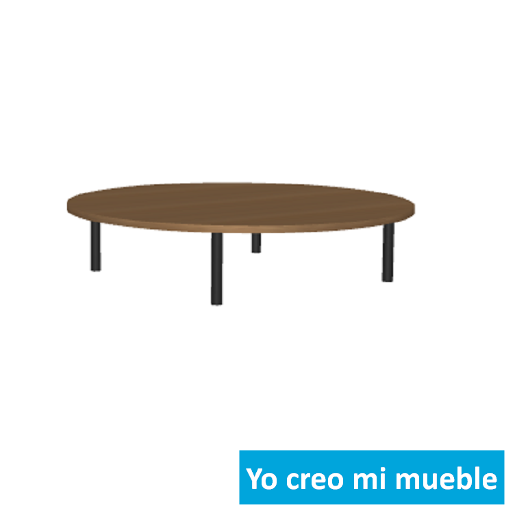 mesa redonda en madera
