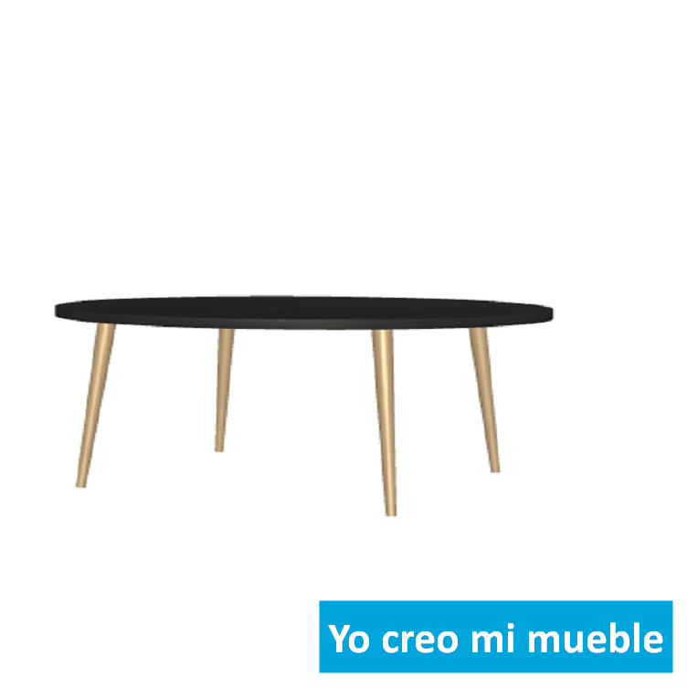 mesa redonda negra