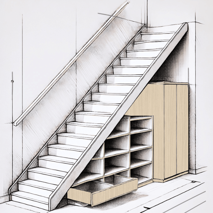 meuble sous escalier