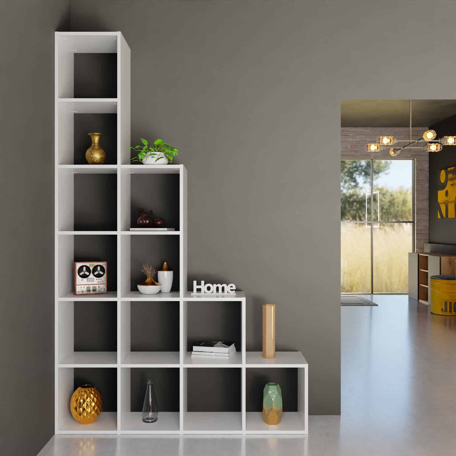 Etagère escalier sur mesure