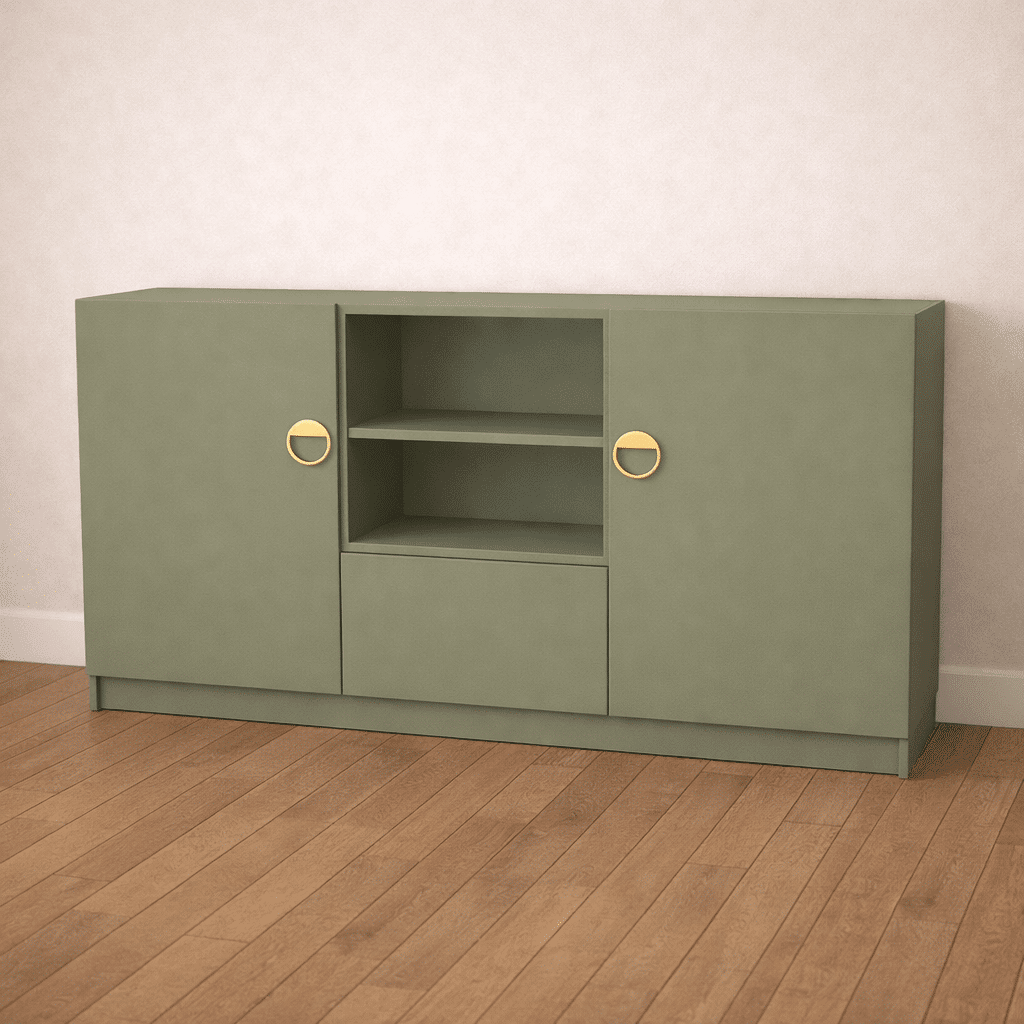 Buffet sur mesure couleur vert clair