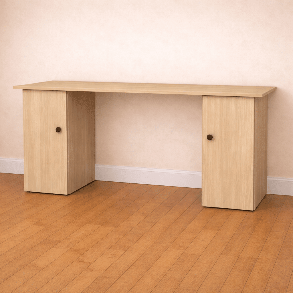 escritorio a medida madera doble armario