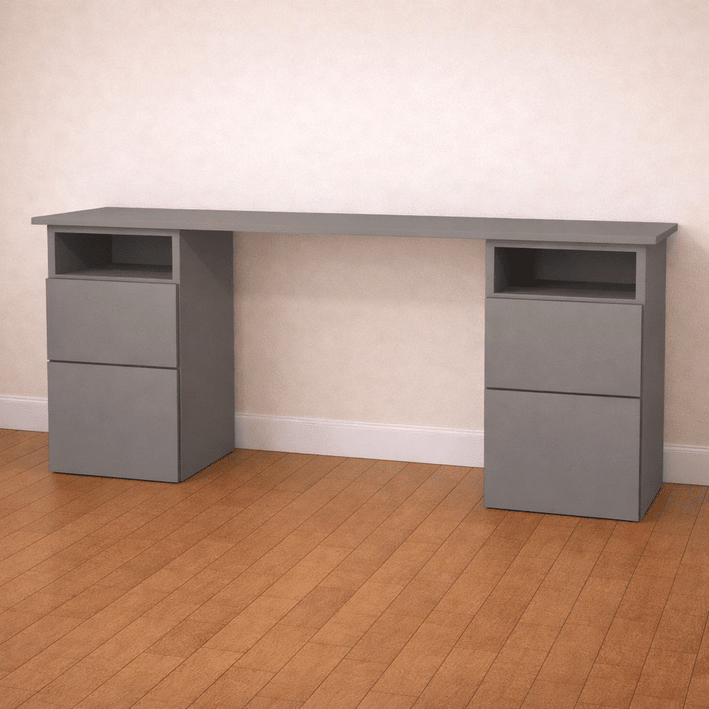 escritorio a medida con cuatro cajones