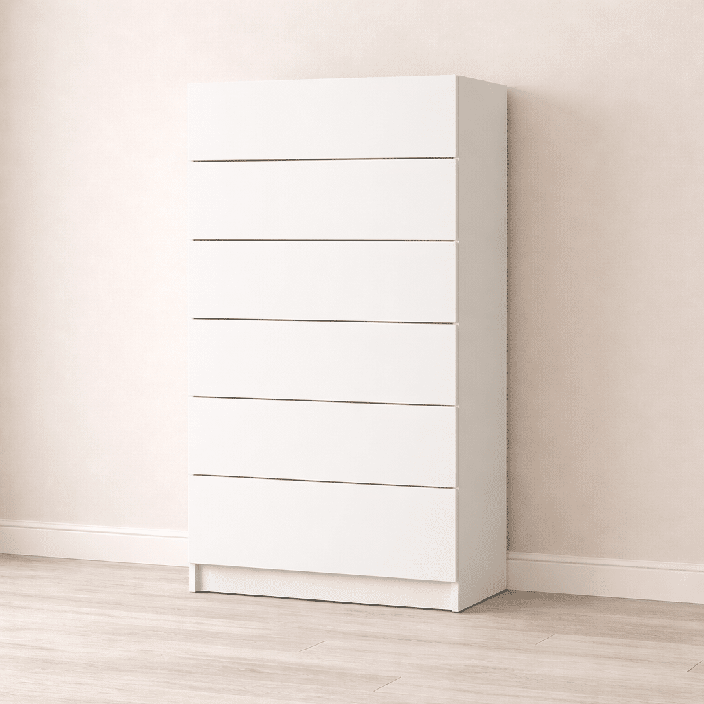 Commode sur mesure blanche 6 tiroirs