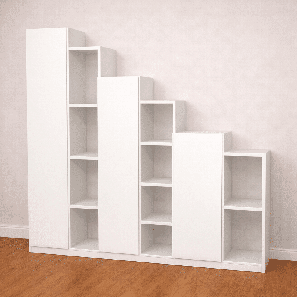 Meuble sous escalier sur mesure 6 colonnes